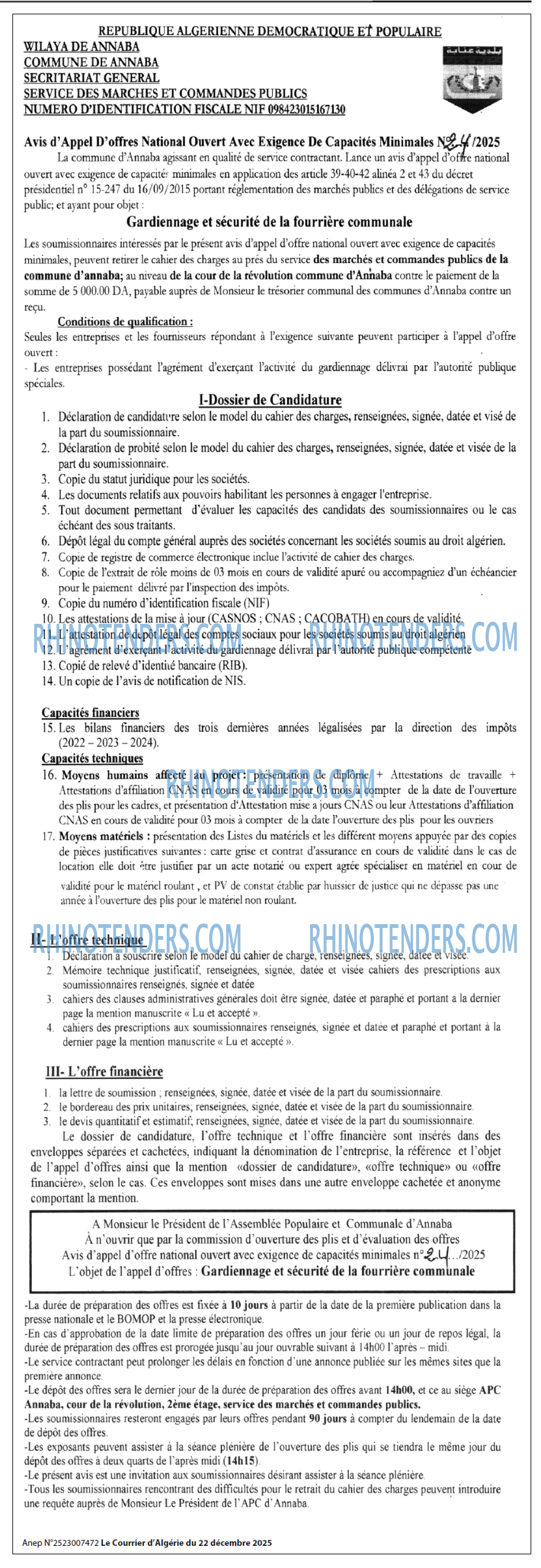 Le Courrier d'Algerie