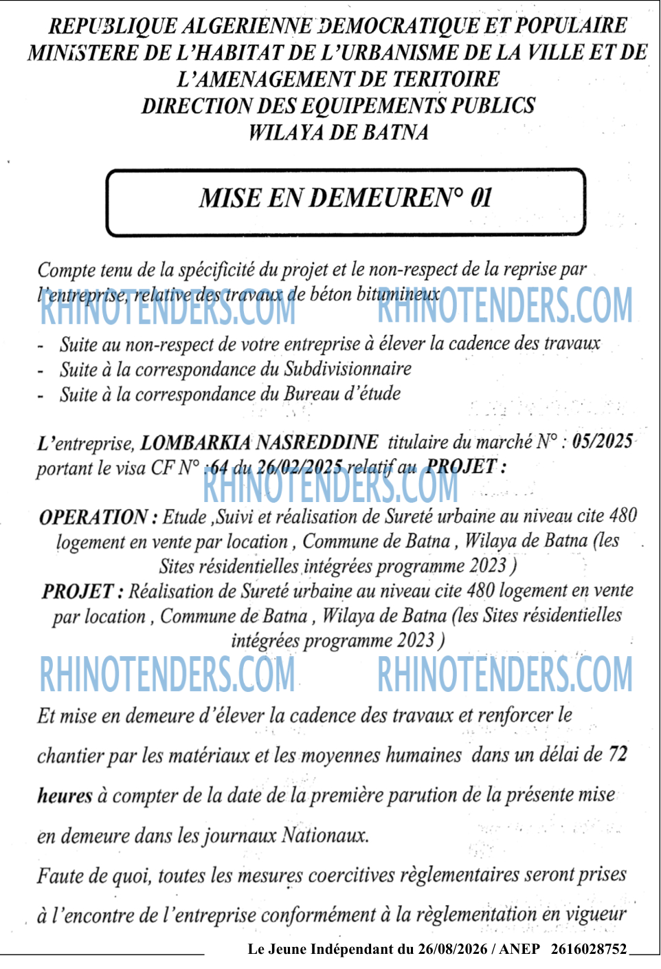 Le jeune indépendant