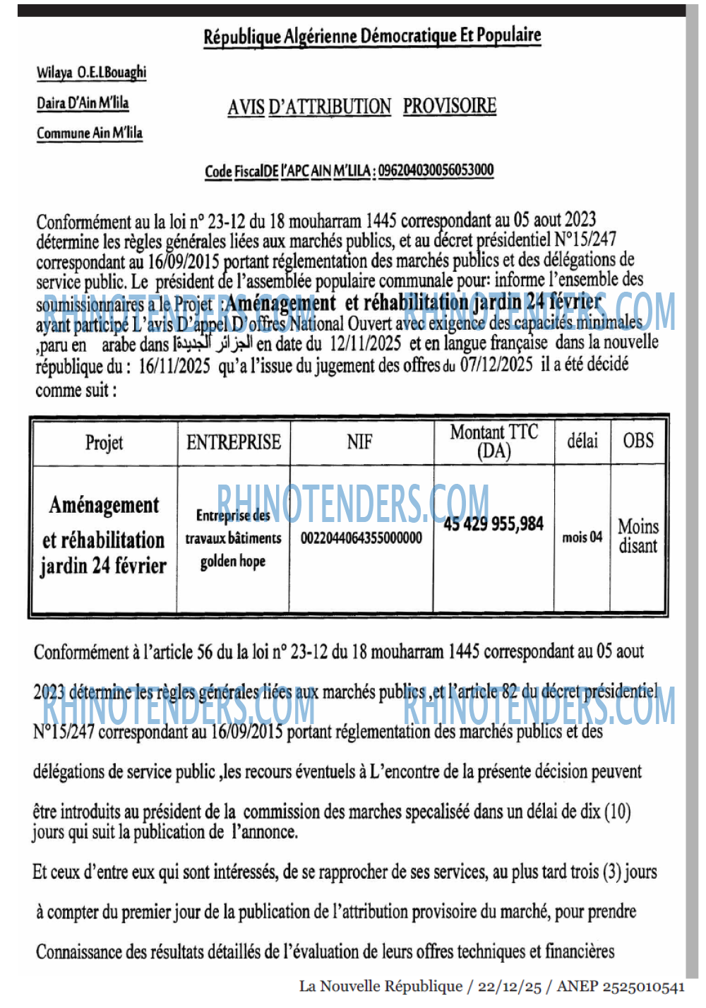 NOUVELLE REPUBLIQUE