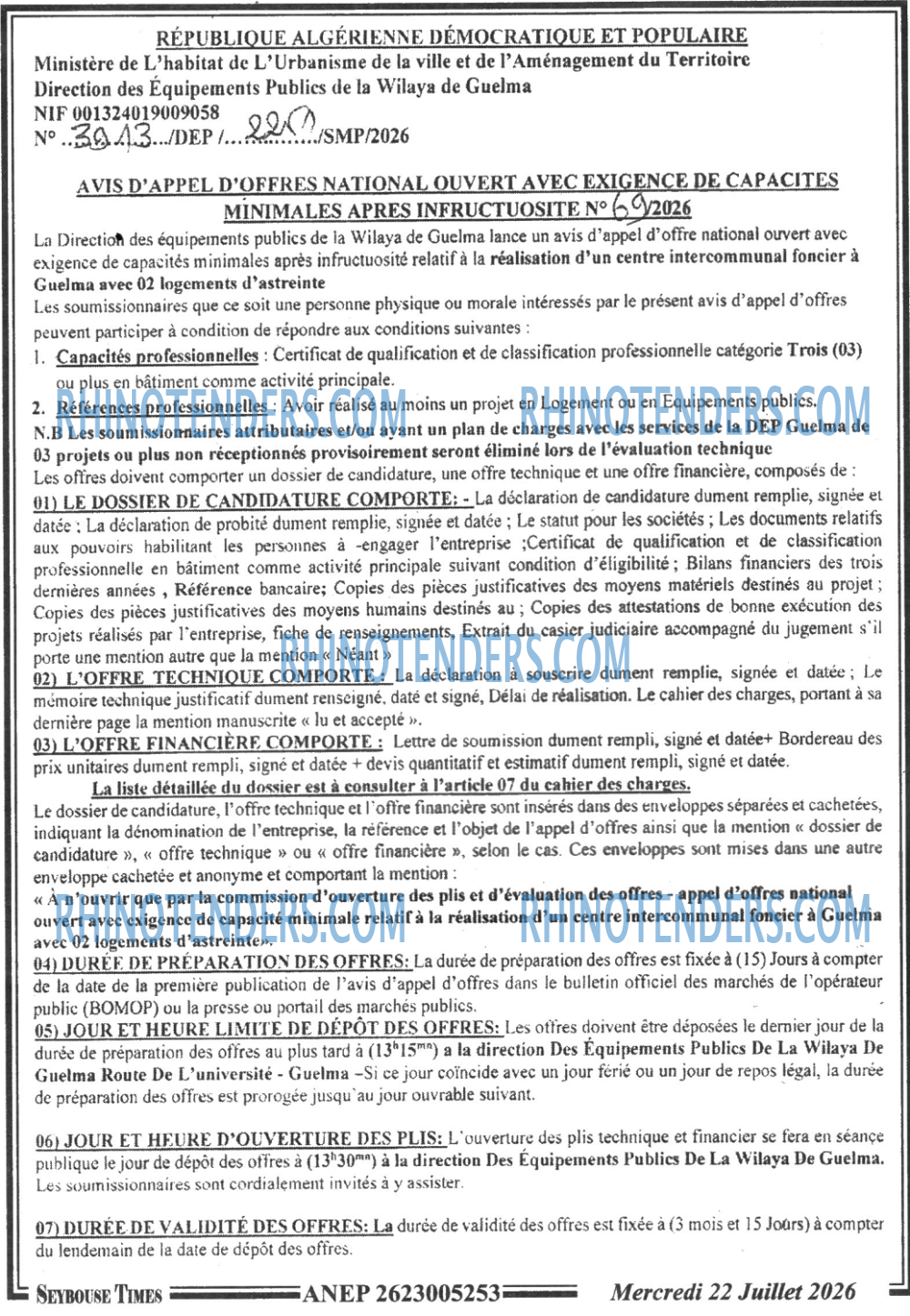 SEYBOUSSE TIMES