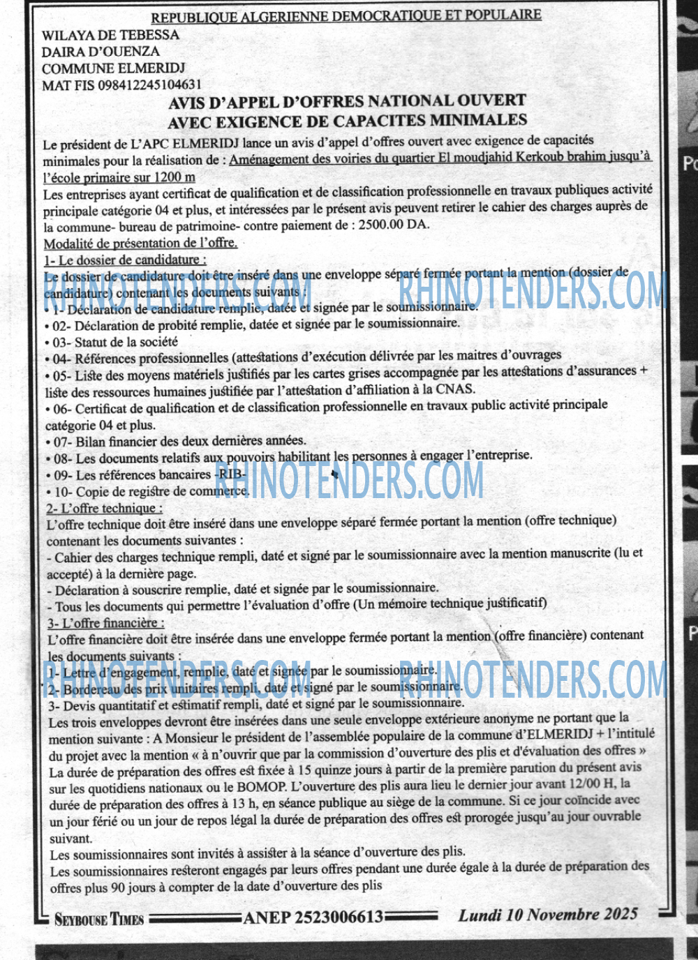 SEYBOUSSE TIMES