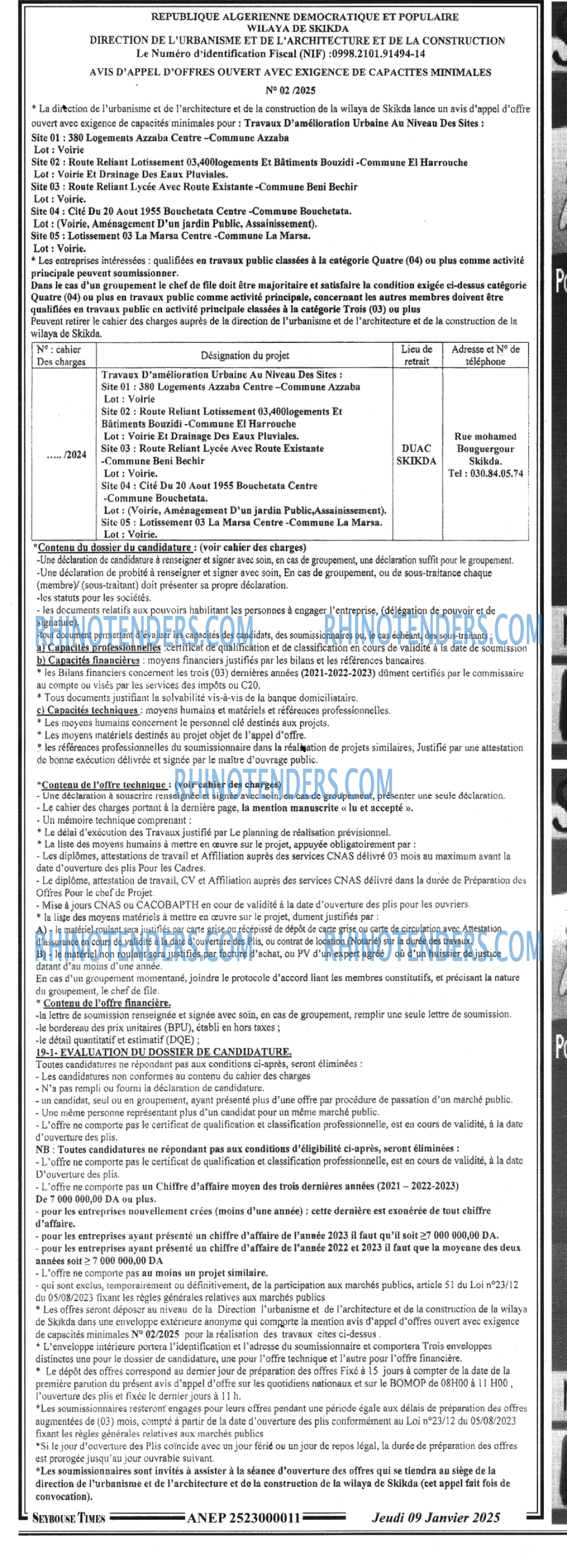 SEYBOUSSE TIMES