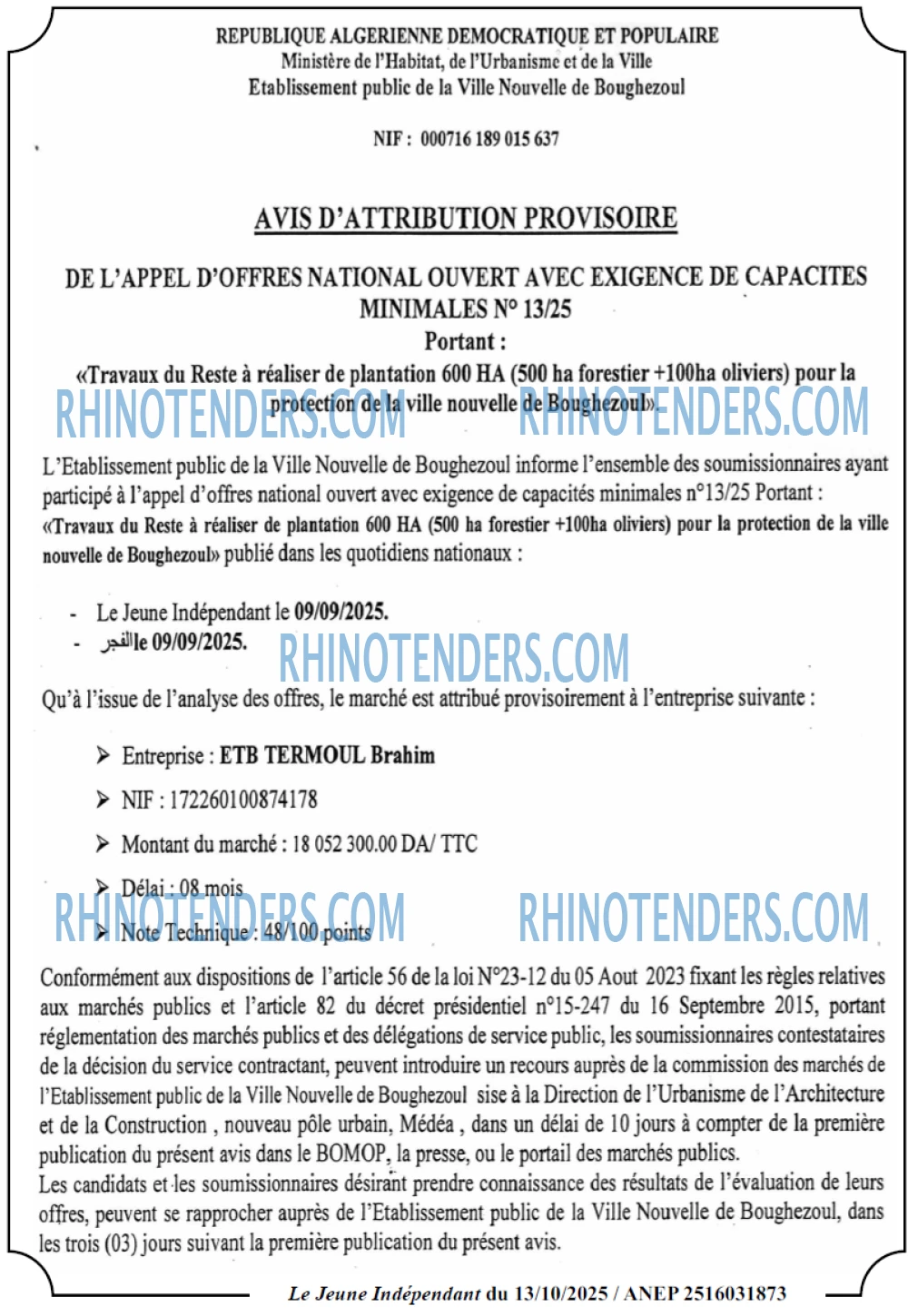 Le jeune indépendant