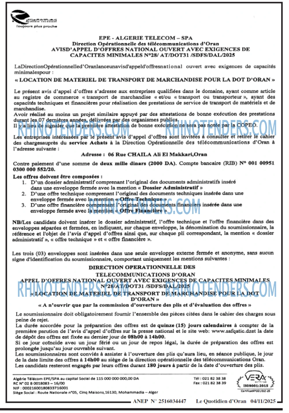 Le Quotidien d'Oran