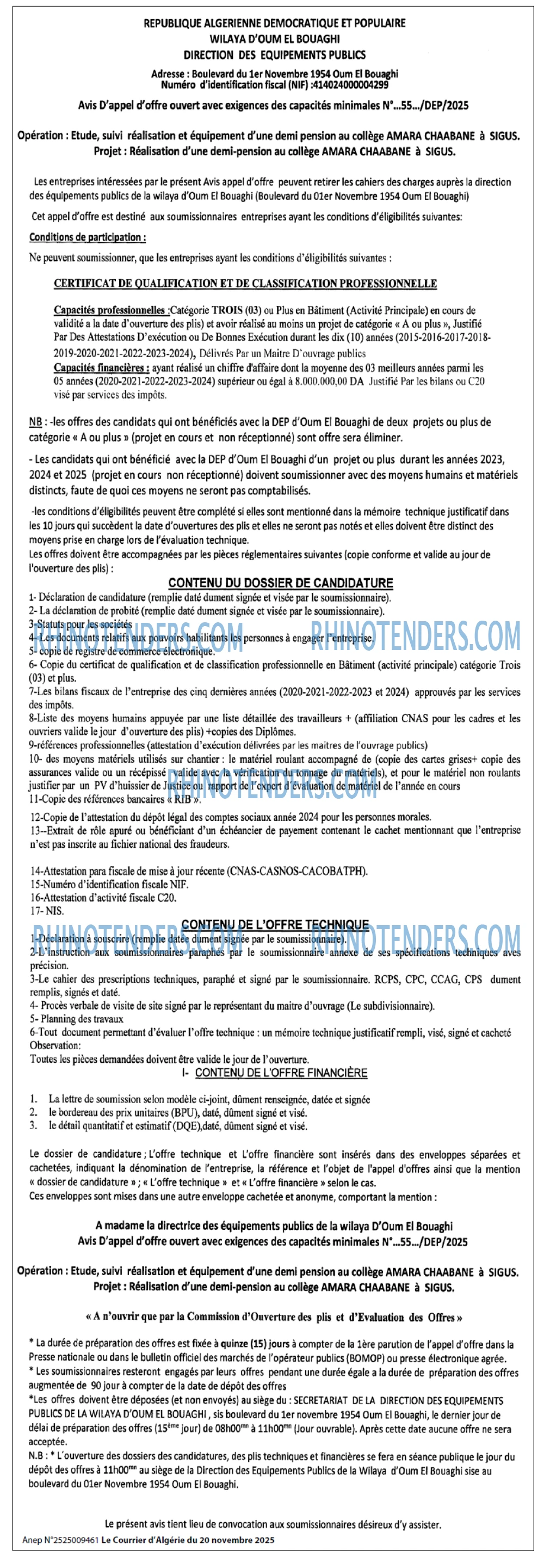 Le Courrier d'Algerie