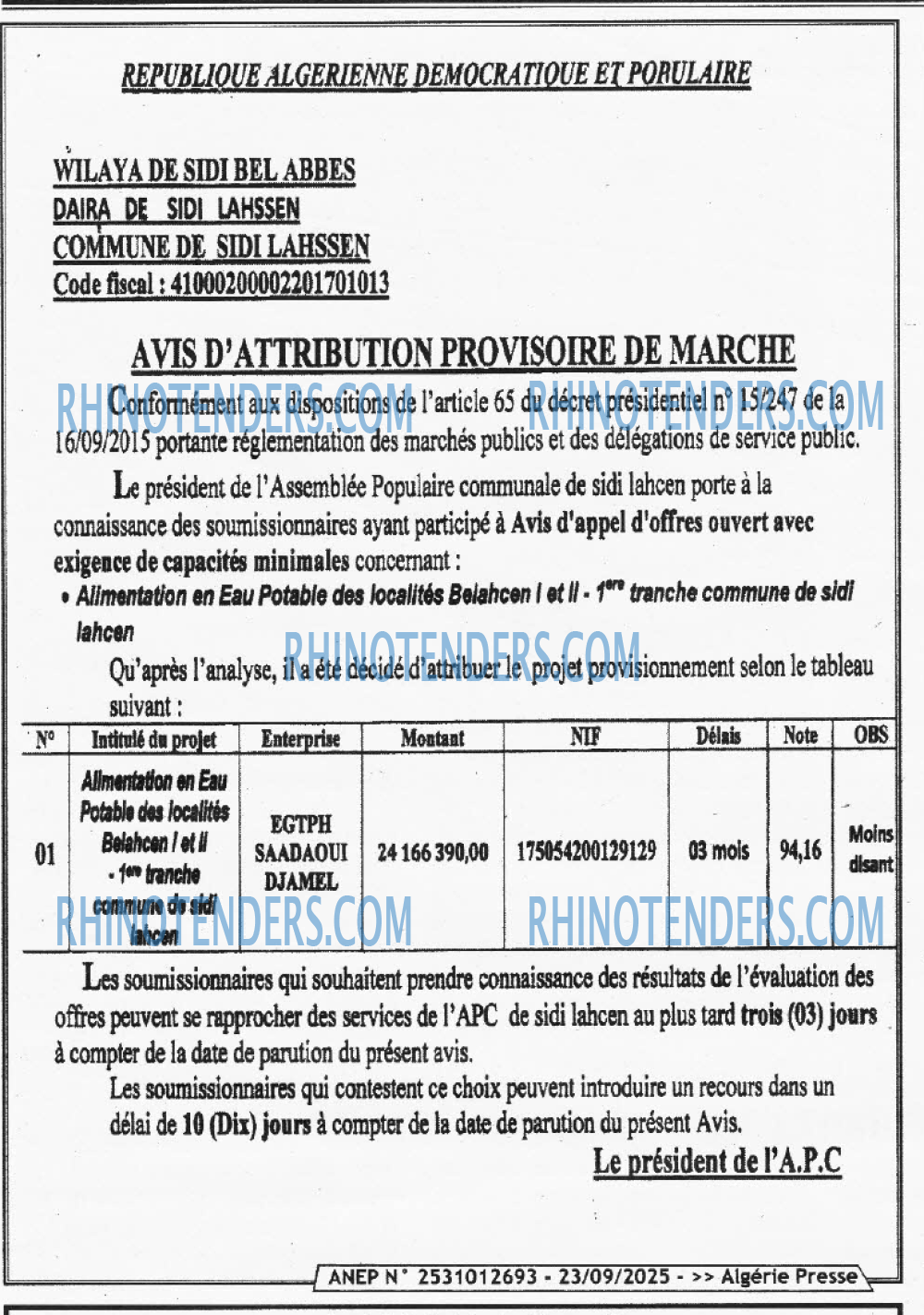 ALGERIE PRESSE