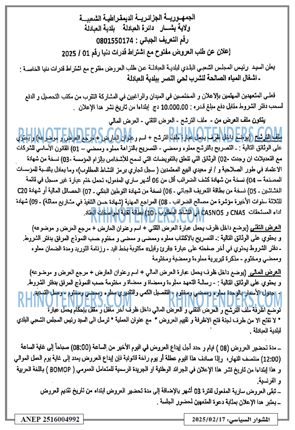 المشوار السياسي
