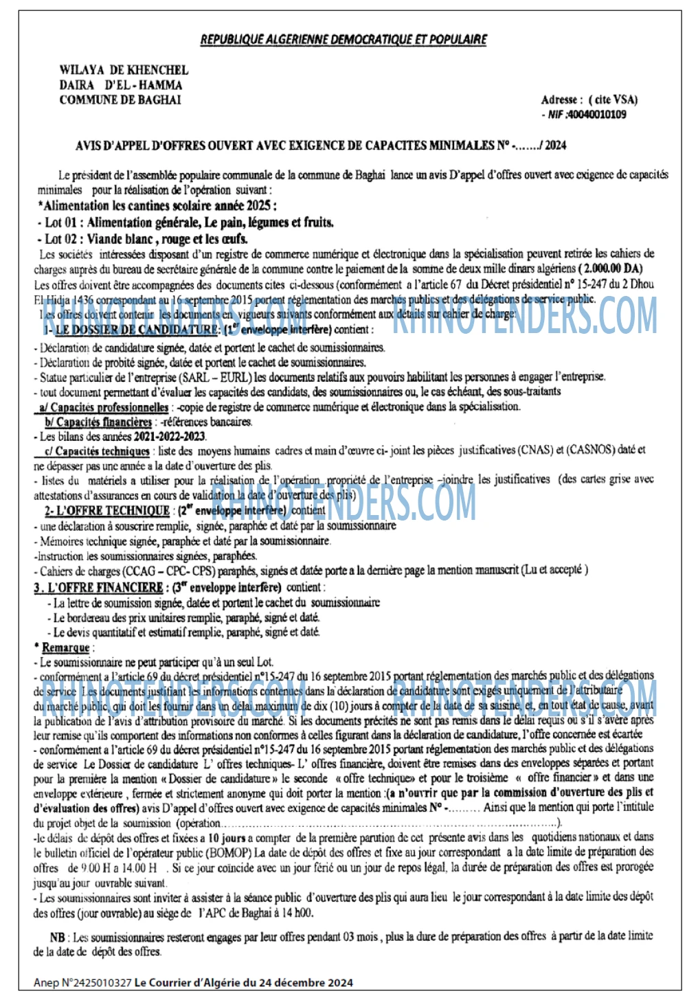 Le Courrier d'Algerie