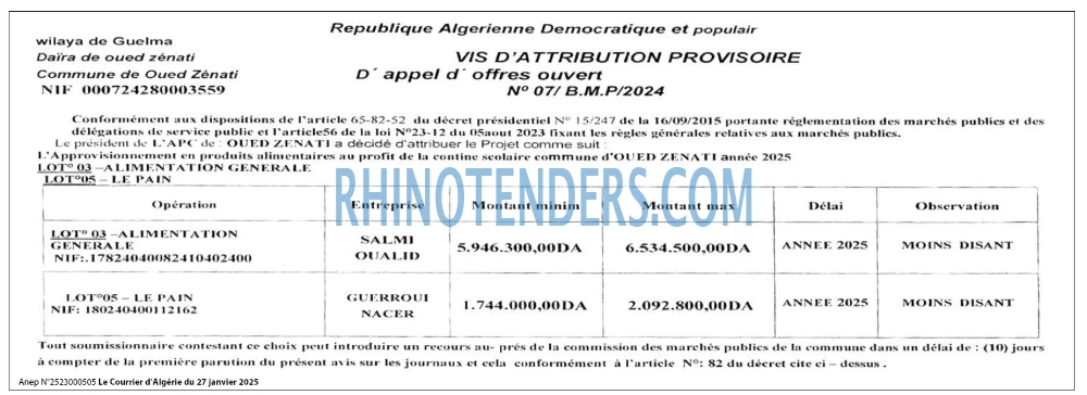 Le Courrier d'Algerie