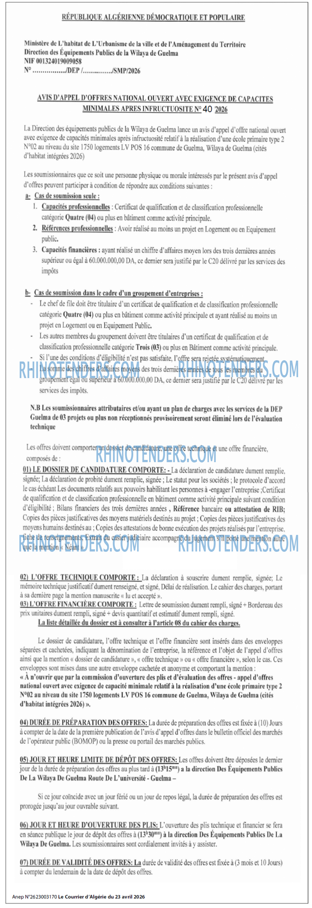 Le Courrier d'Algerie