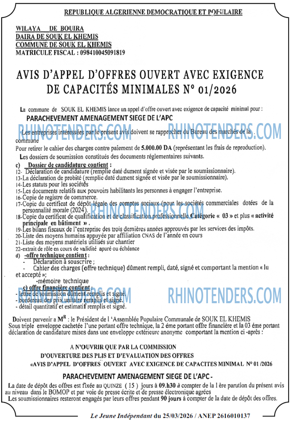 Jeune Independant