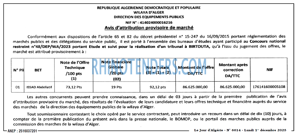 Le Jour d'Algérie