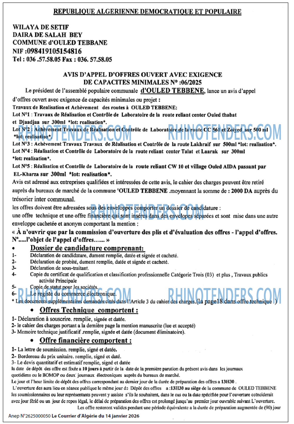 Le Courrier d'Algerie