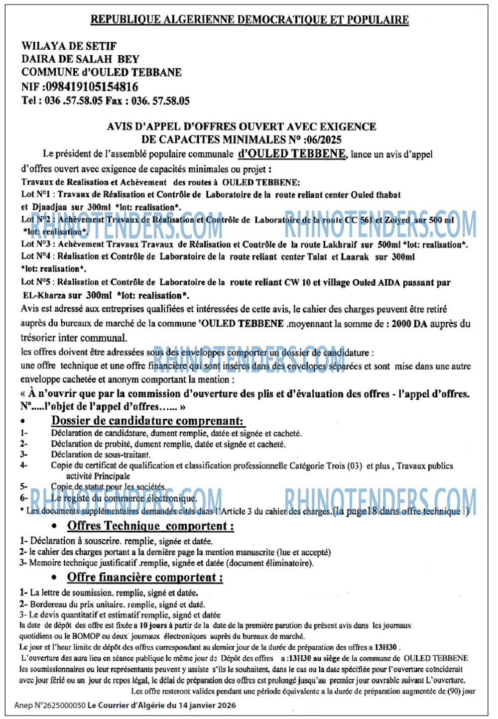 Le Courrier d'Algerie