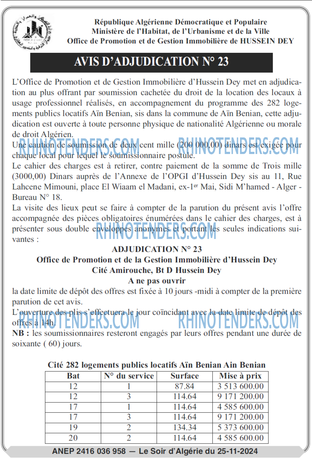LE SOIR D'ALGERIE