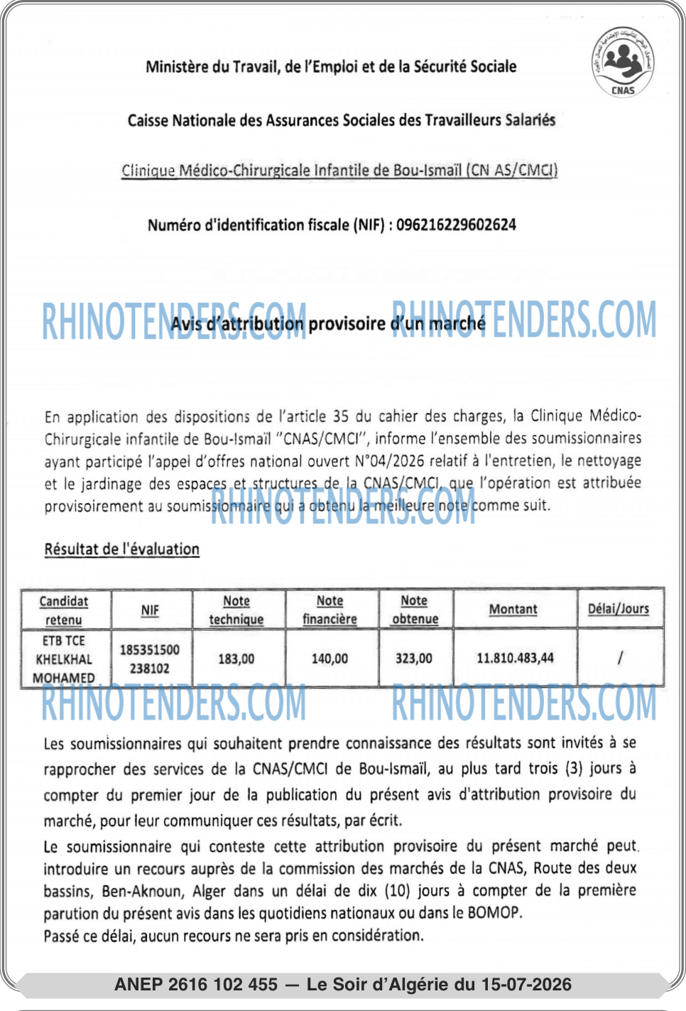LE SOIR D'ALGERIE