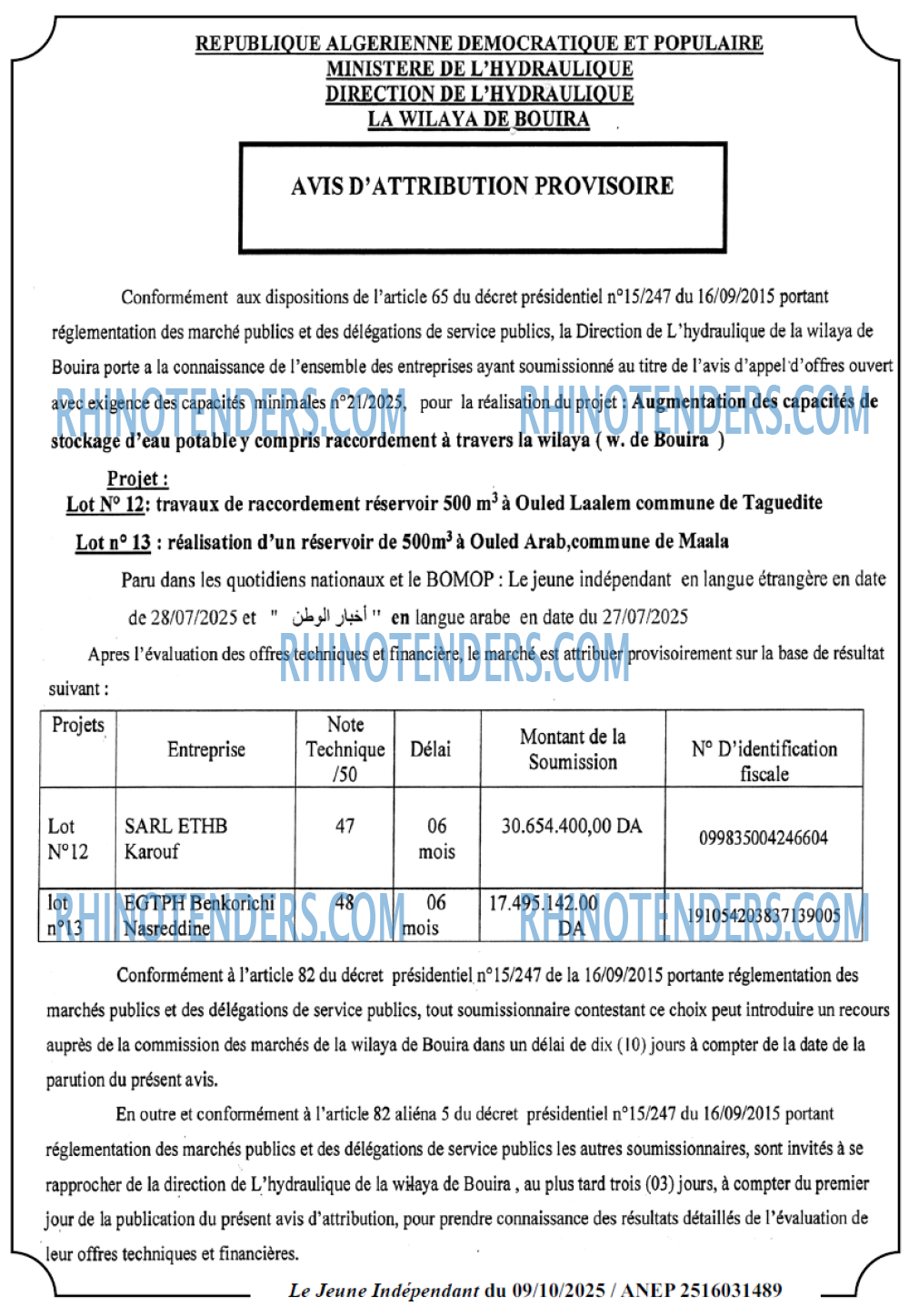 Le jeune indépendant