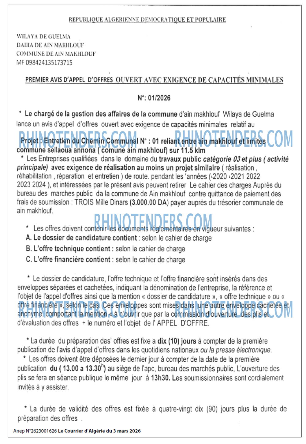 Le Courrier d'Algerie