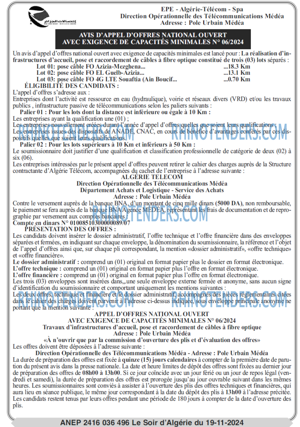 LE SOIR D'ALGERIE