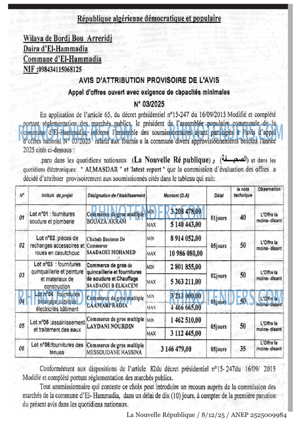 NOUVELLE REPUBLIQUE