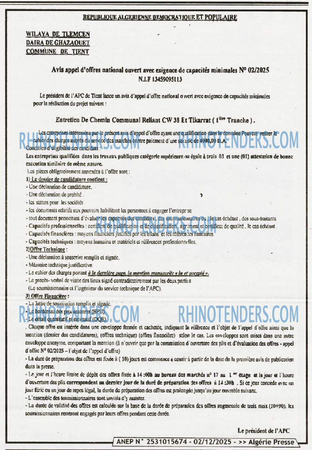 ALGERIE PRESSE