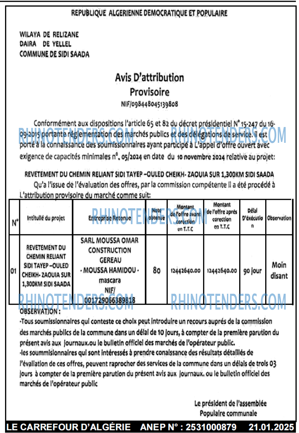 Le Carrefour d'Algérie