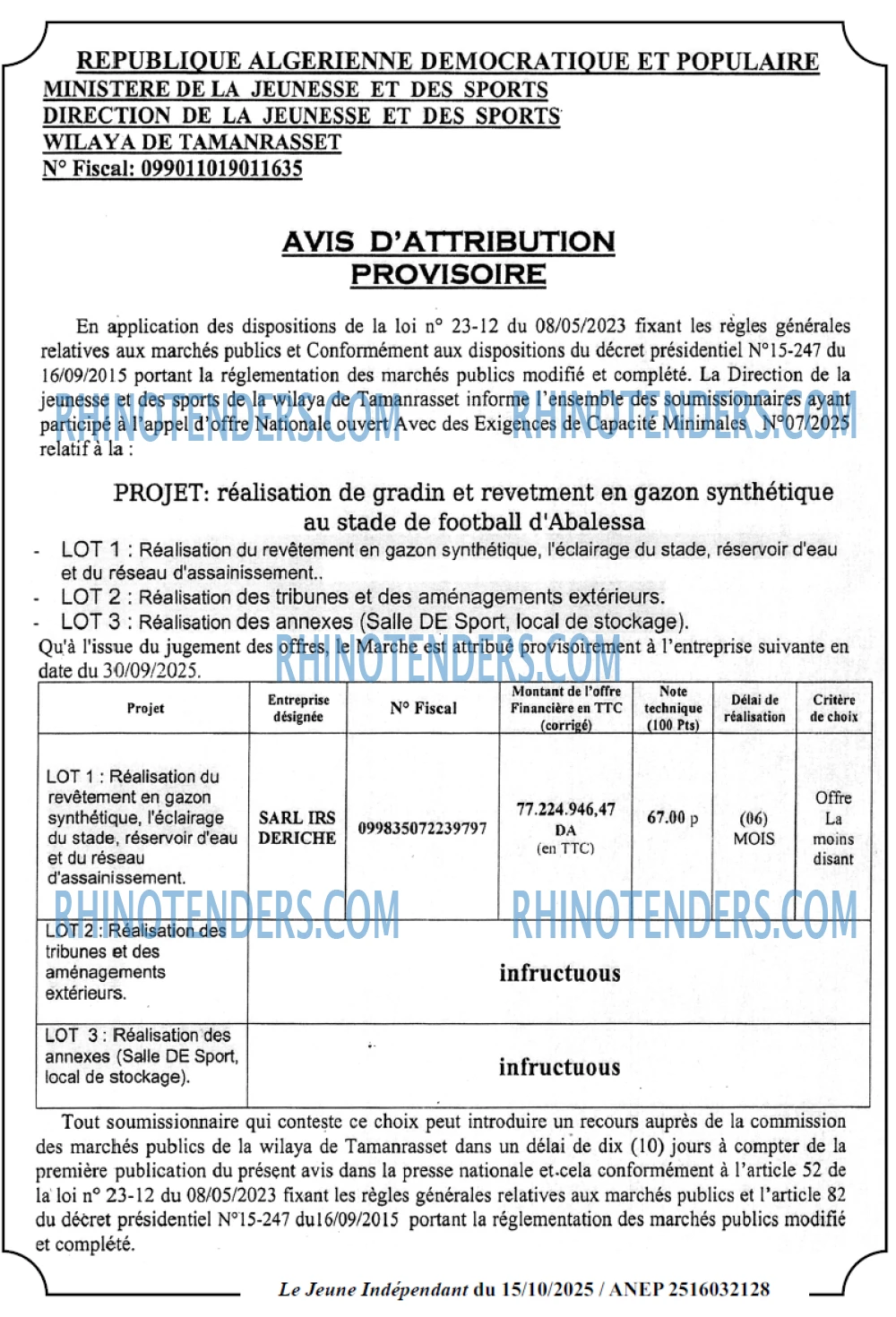 Le jeune indépendant