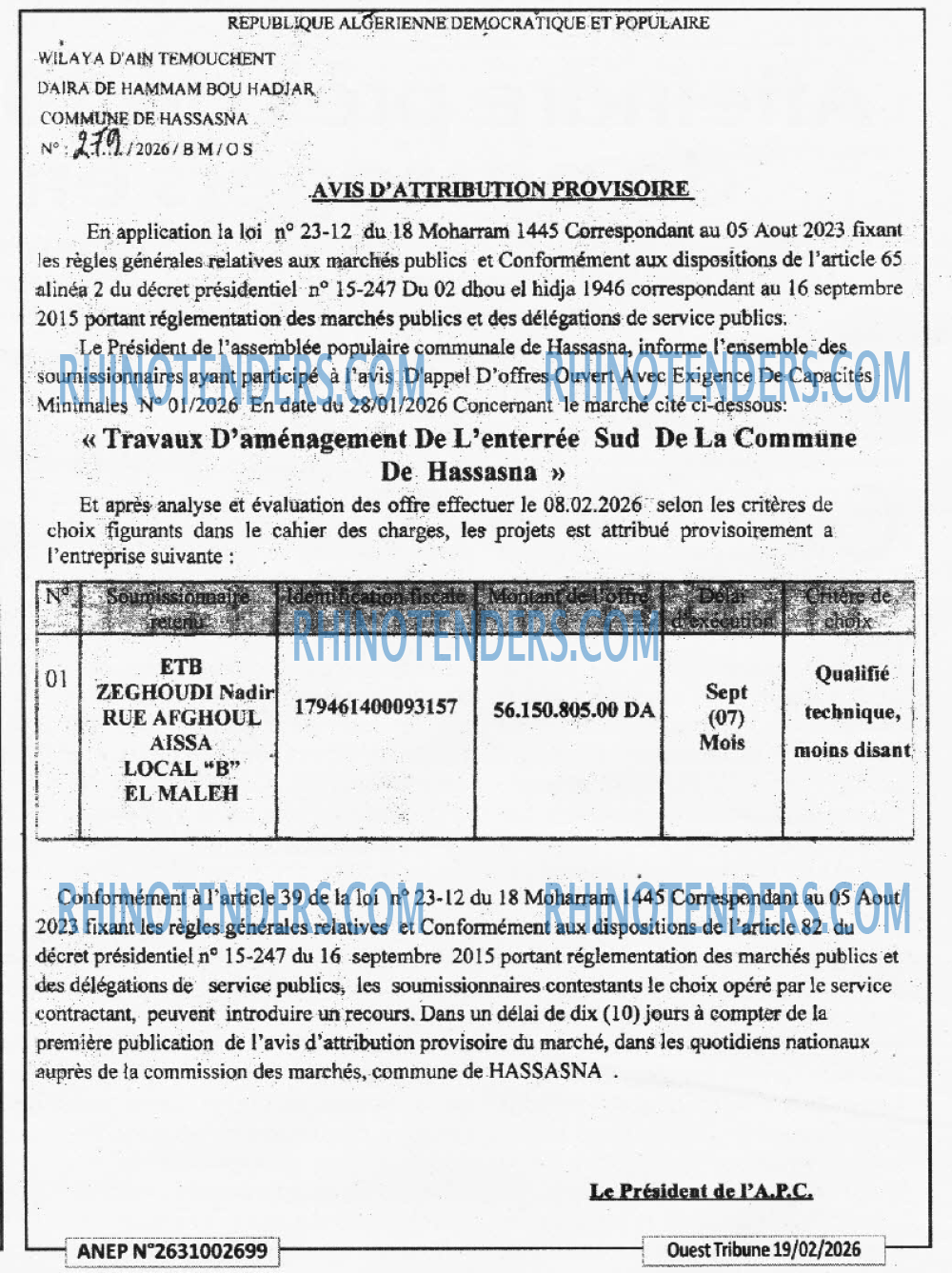 ouest TRIBUNE
