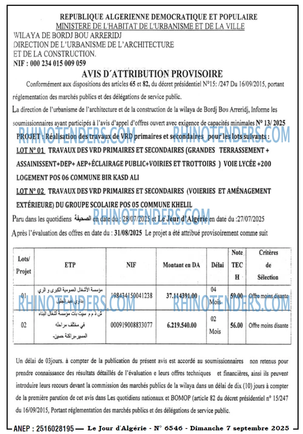 Le Jour d'Algérie