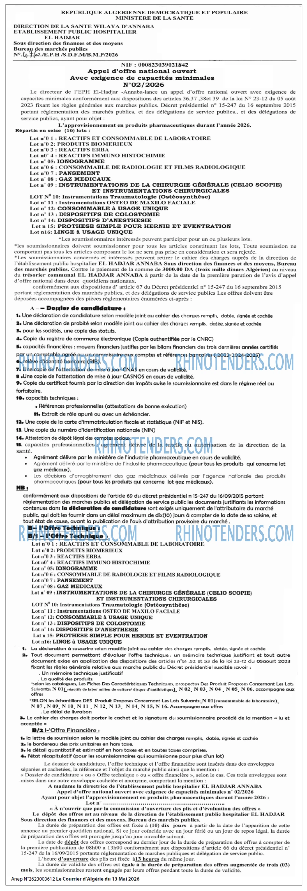 Le Courrier d'Algerie
