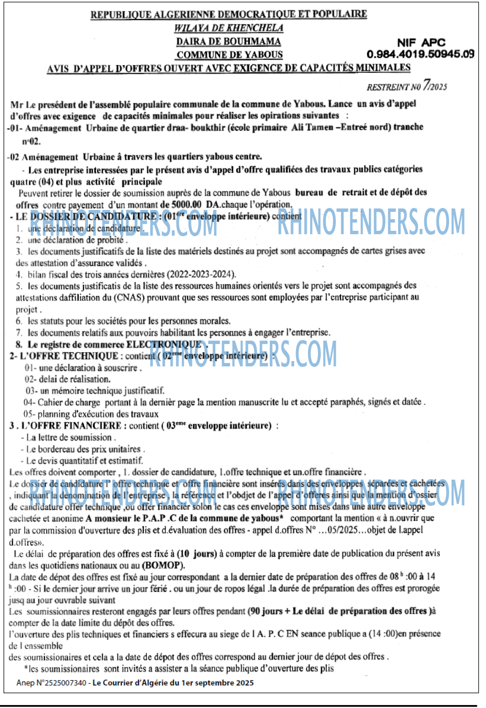 Le Courrier d'Algerie