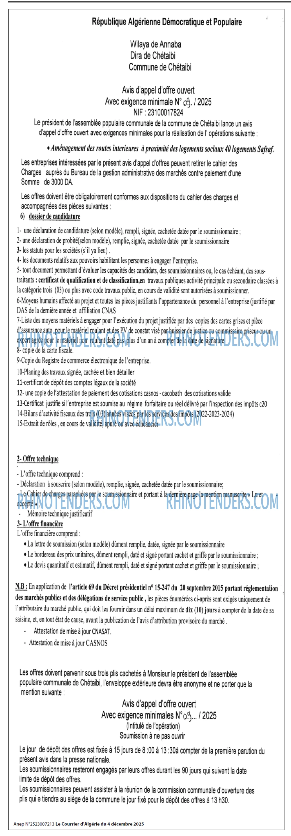 Le Courrier d'Algerie