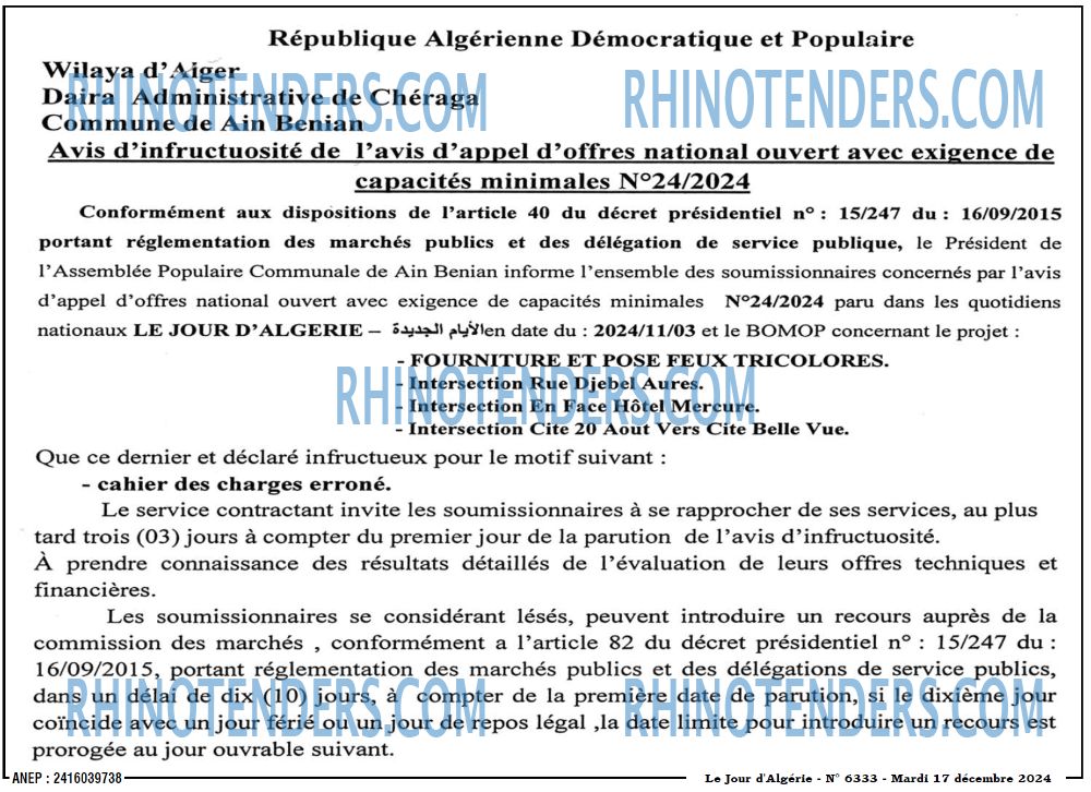LE SOIR D'ALGERIE