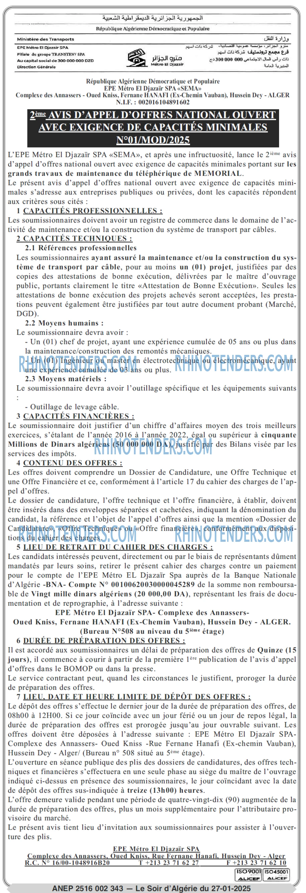 LE SOIR D'ALGERIE