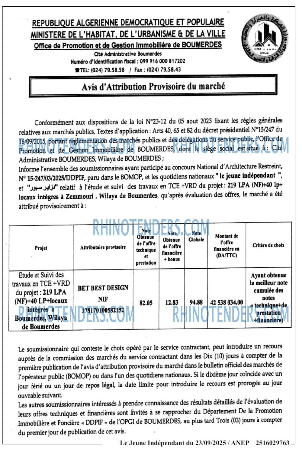 Le jeune indépendant