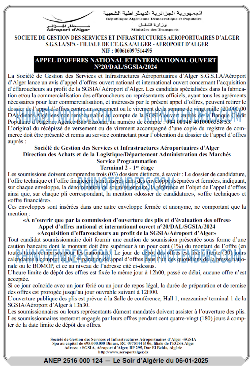 LE SOIR D'ALGERIE