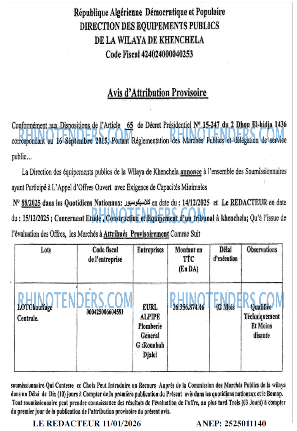 LE REDACTEUR