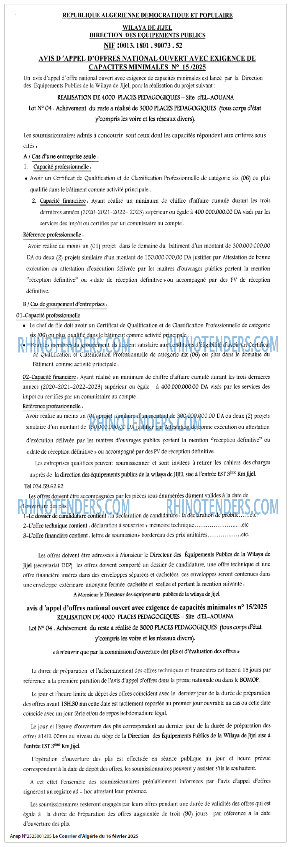 Le Courrier d'Algerie