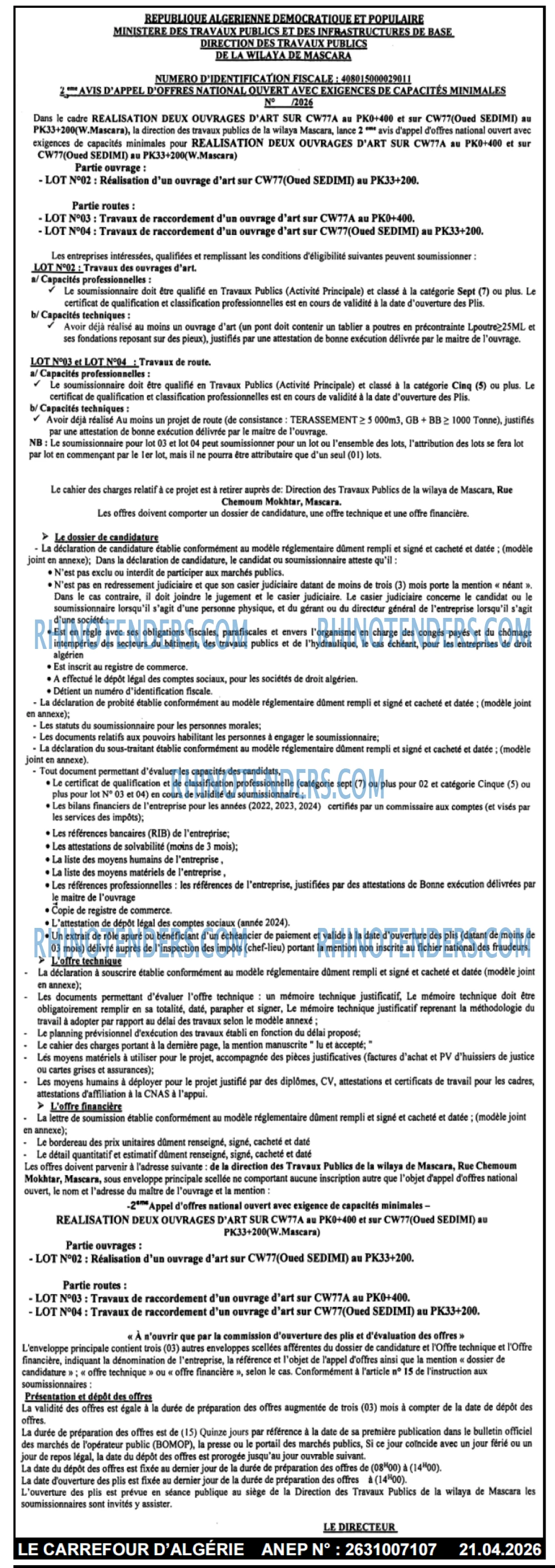Le Carrefour d'Algérie