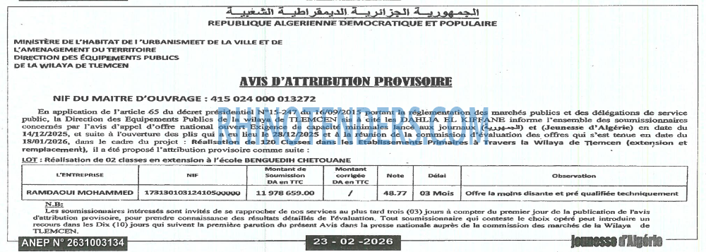 Jeunesse d'Algerie