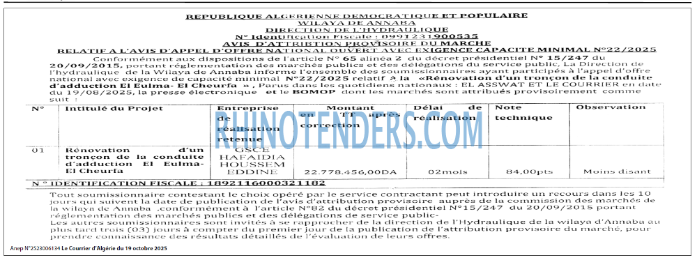 Le Courrier d'Algerie