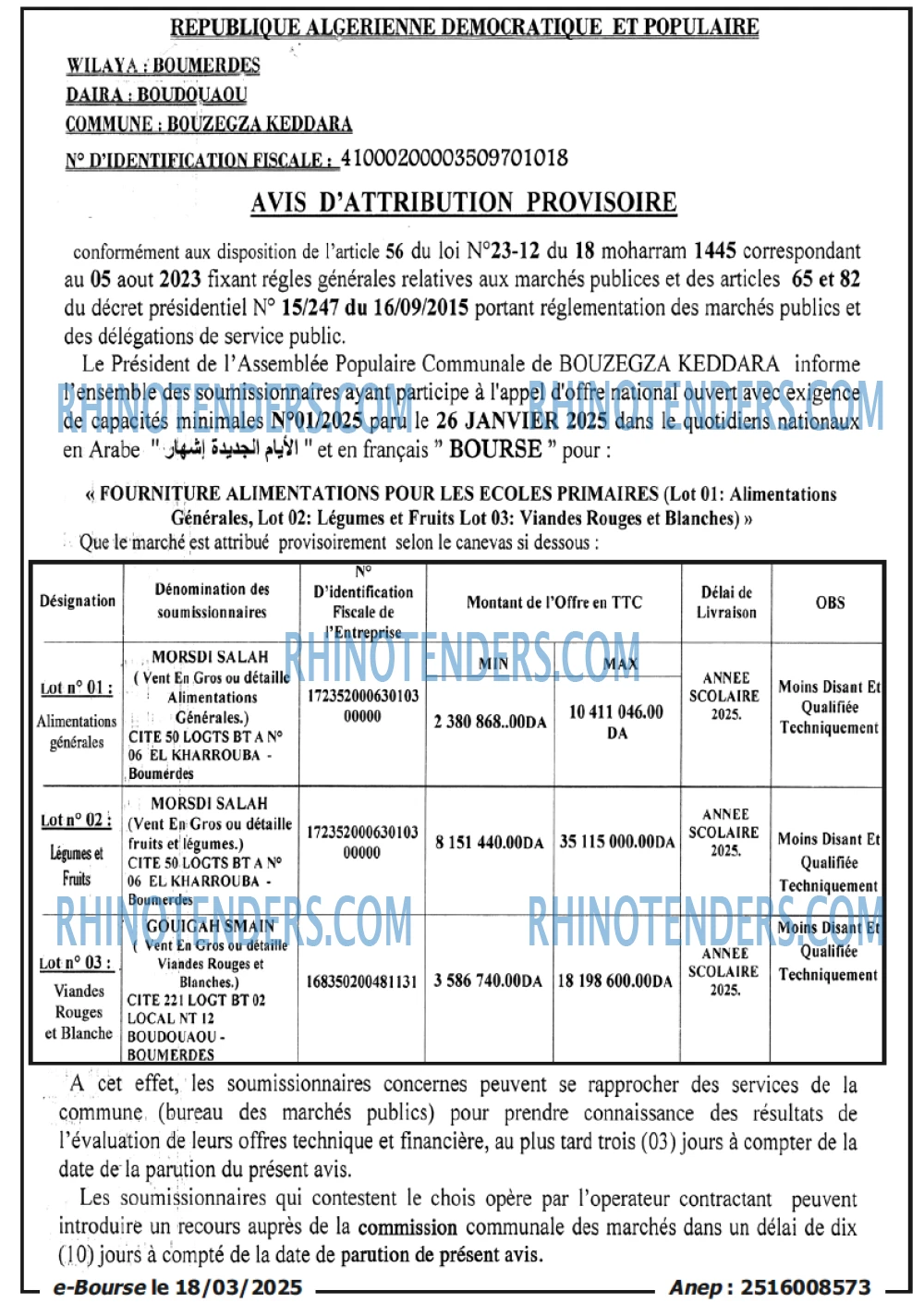 Le Courrier d'Algerie