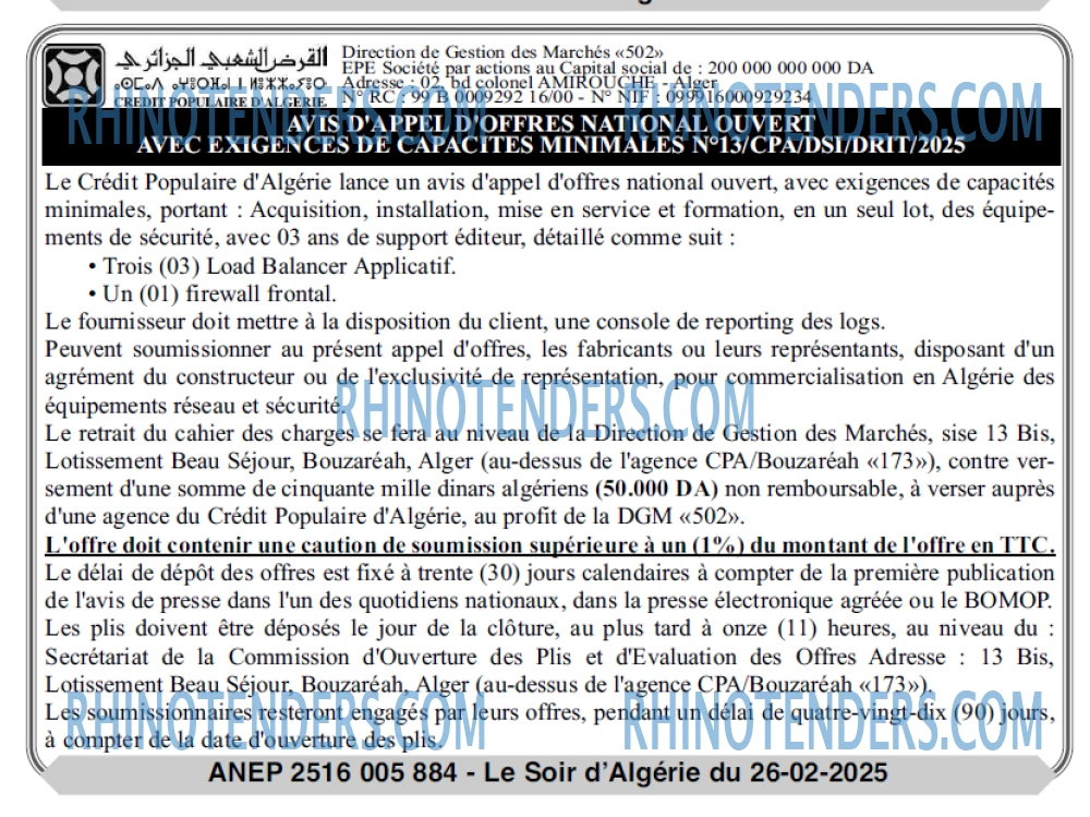 LE SOIR D'ALGERIE
