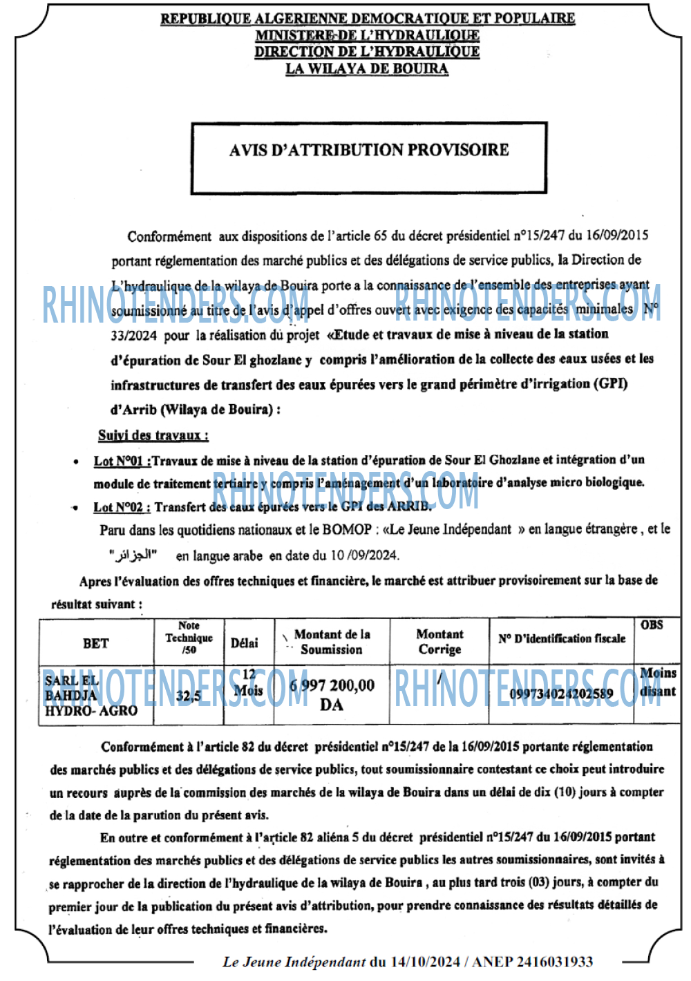 Le jeune indépendant