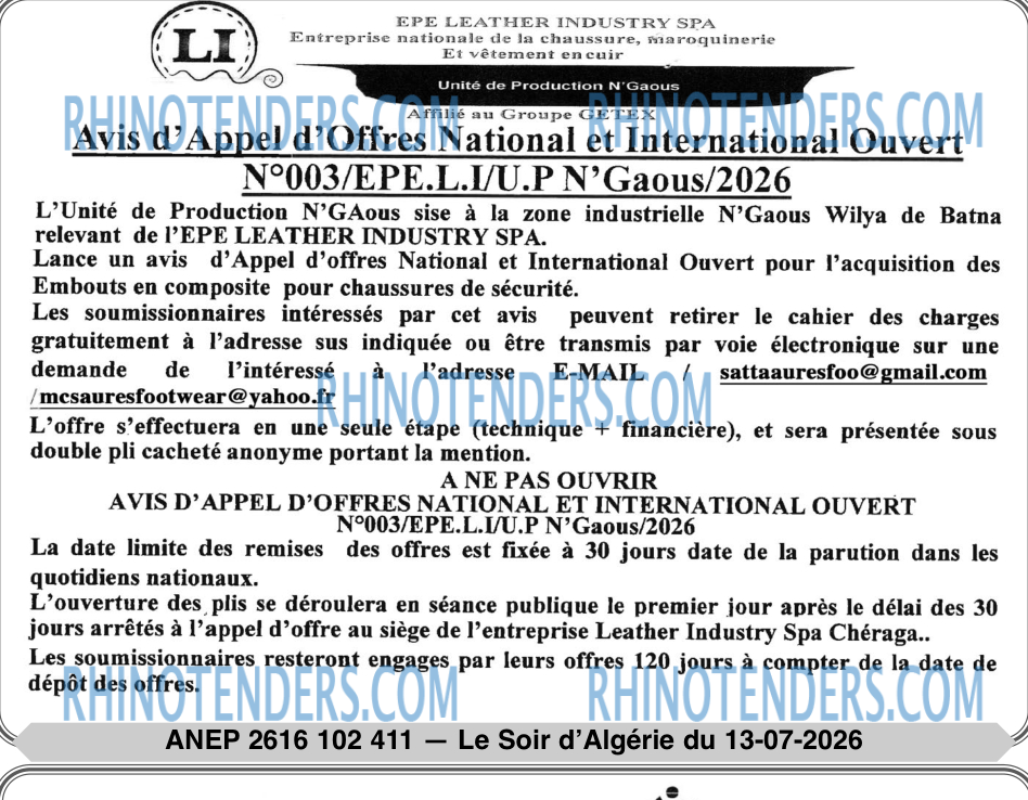 LE SOIR D'ALGERIE