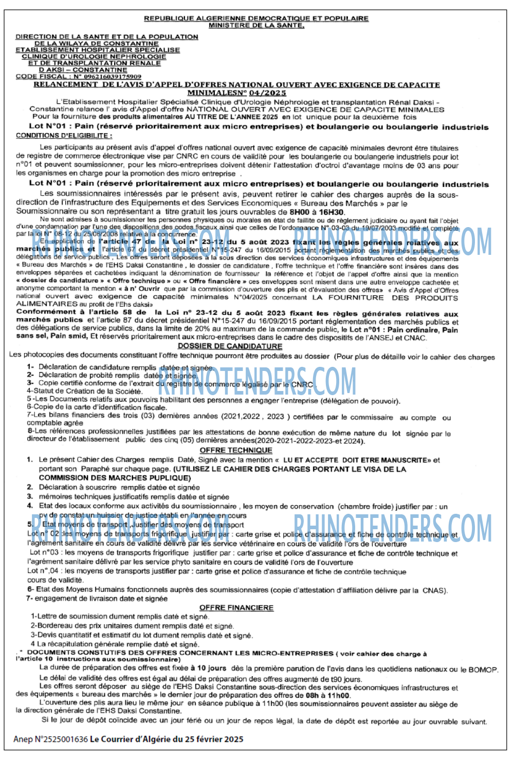 Le Courrier d'Algerie