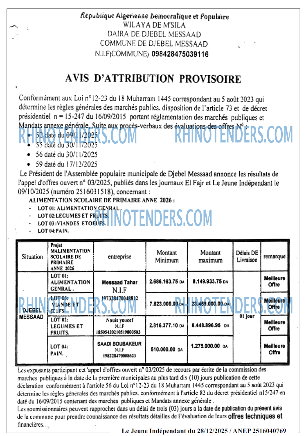 Le jeune indépendant