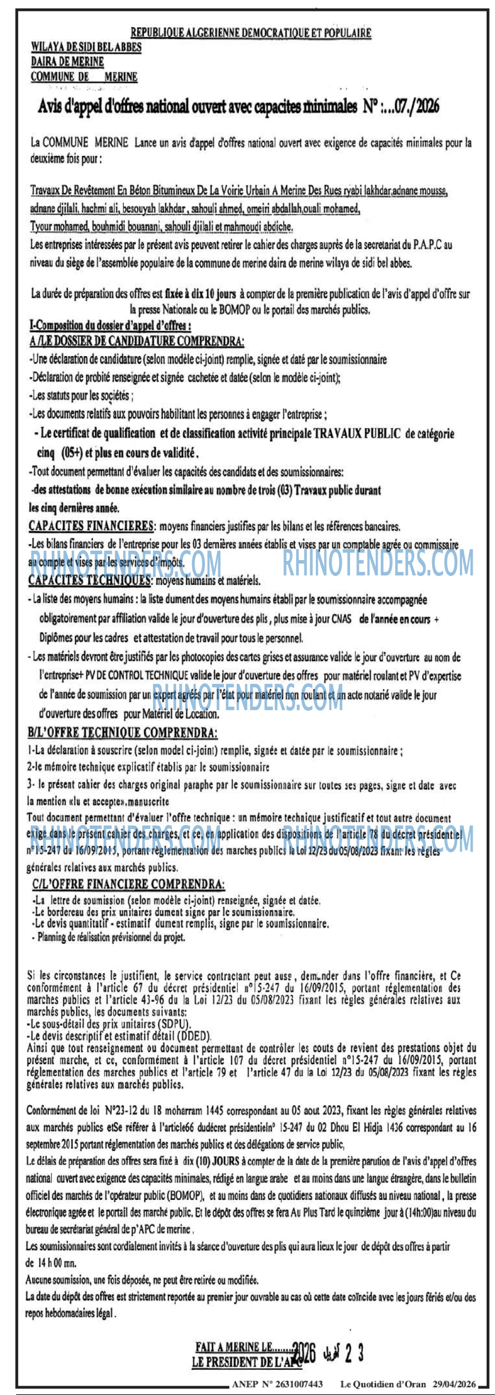 Le Quotidien d'Oran