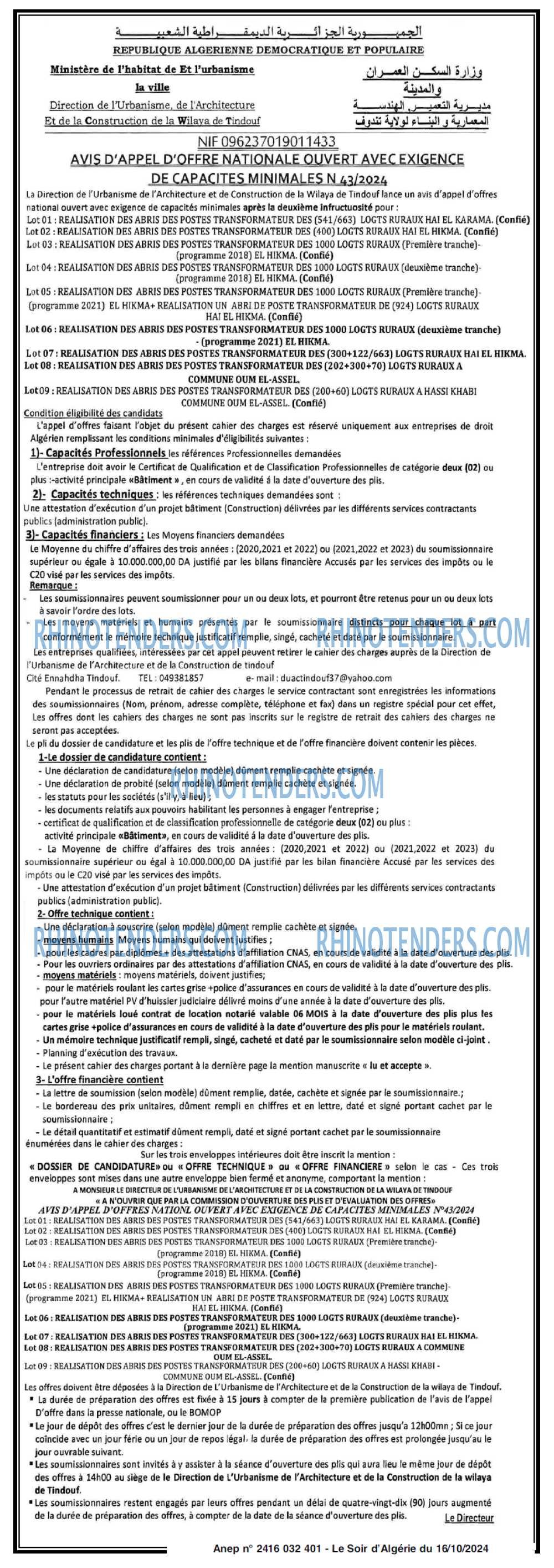 LE SOIR D'ALGERIE