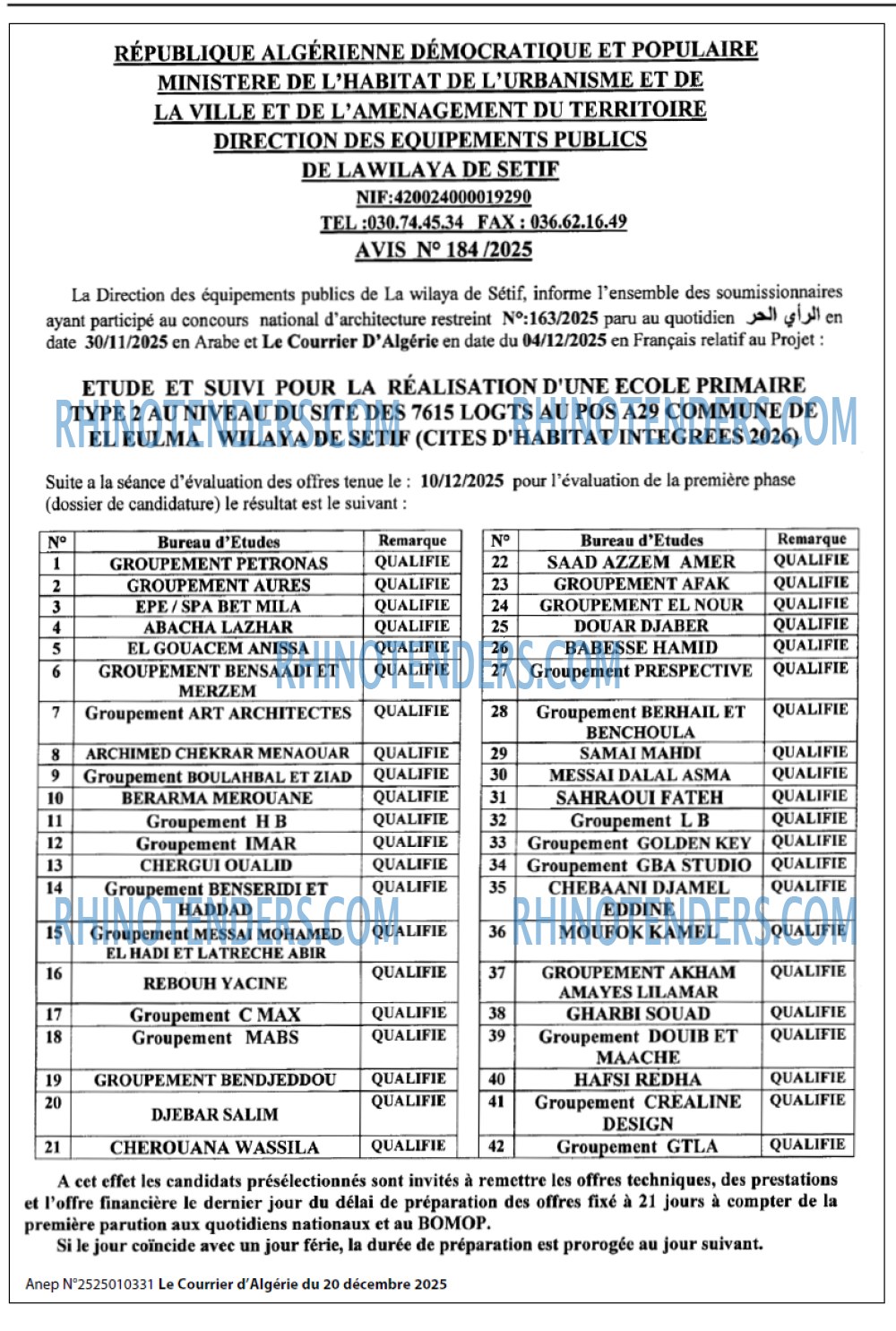 Le Courrier d'Algerie